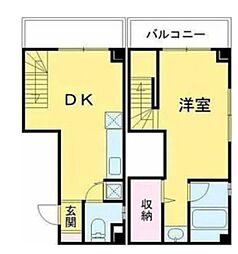 オーチャードアルファ 4階1LDKの間取り