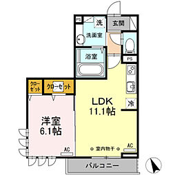 パインレジデンス 1LDKの間取図画像