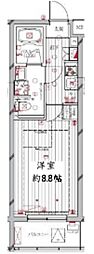 レガリス洗足池 1Kの間取図画像