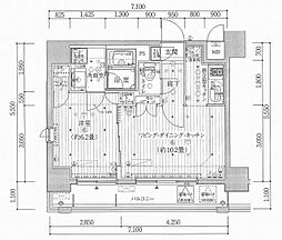 プレール・ドゥーク東京EAST3 1LDKの間取図画像