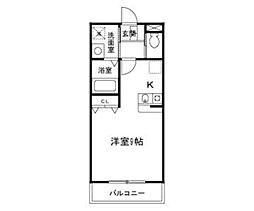 アクティ中本 ワンルームの間取図画像