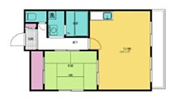 コウジィーコート大南 1LDKの間取図画像