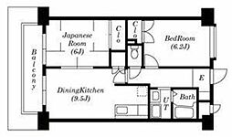 ペルシェール西葛西 2DKの間取図画像