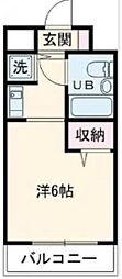 ジョイフル亀有 ワンルームの間取図画像
