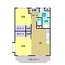 Y&Mディジー 2LDKの間取図画像