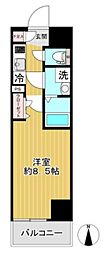 ＳＨＯＫＥＮ Ｒｅｓｉｄｅｎｃｅ亀戸 4階1Kの間取り