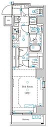 dips大山幸町 1Kの間取図画像