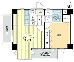 ライオンズプラザ横浜戸部 1LDKの間取図画像