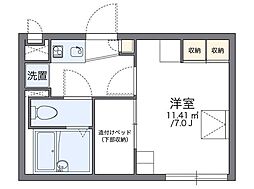 レオパレスカンパーニュ 1Kの間取図画像