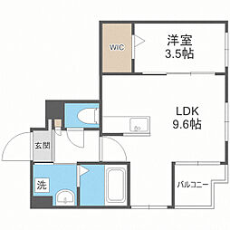 アヴァンセ千早 1LDKの間取図画像