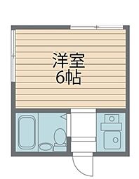 ポルシェ板橋大谷口 1階1Kの間取り