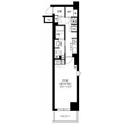 ファミール東京グランリッツ 2階1Kの間取り