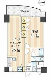 ニューガイアリルーム日暮里No.77 1LDKの間取図画像