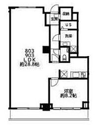 小杉ビルディング本館 1LDKの間取図画像