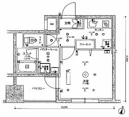 SKYCOURT板橋本町2 1Kの間取図画像