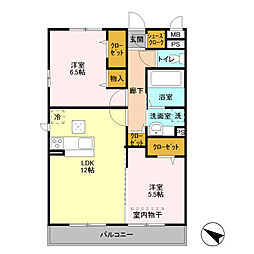 エス・ストーク 2LDKの間取図画像