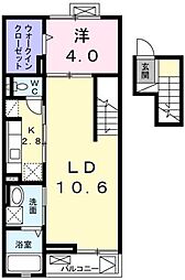 JR五日市線 武蔵引田駅 徒歩10分の賃貸マンション 4階1LDKの間取り