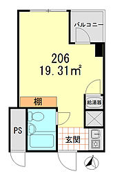 ロジマン西麻布 ワンルームの間取図画像