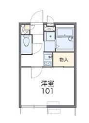 レオパレスライトフィールド 1Kの間取図画像