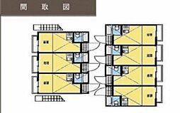パレスひばりケ丘 1Kの間取図画像