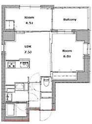 リビオメゾン上野入谷 7階1SLDKの間取り