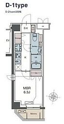 ＬＵＸＥＮＡ勝田台 4階1Kの間取り
