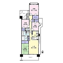 グランシーズン相模大野 4LDKの間取図画像