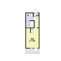 ＴＥＲＲＡＣＥ−Ｋ 2階ワンルームの間取り