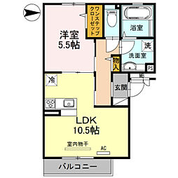 Osaka Metro谷町線 平野駅 徒歩11分の賃貸アパート 3階1LDKの間取り