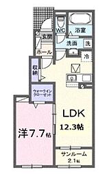 間取図画像 1LDK