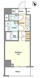 ディームス駒込 5階1Kの間取り