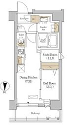 アーバネックス市谷本村町 10階2DKの間取り