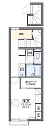 レオパレス旭ヒルズ2 1Kの間取図画像