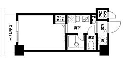 HF練馬レジデンス 4階1Kの間取り