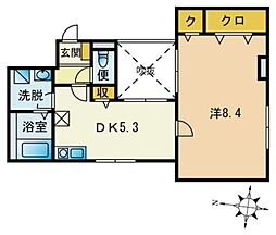 Bamboo清澄白河 1DKの間取図画像