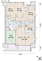 エスティメゾン豊洲レジデンスA棟 4LDKの間取図画像