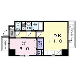 ベラ　カーサ　江東 3階1LDKの間取り