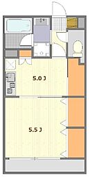 WINBELLDUET本川越 1DKの間取図画像
