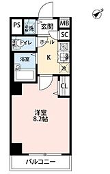 アヴァンツァーレ巣鴨 1Kの間取図画像