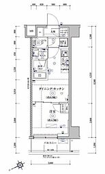 RELUXIA 亀戸 7階1DKの間取り