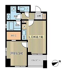 シティスパイア芝公園 6階1LDKの間取り