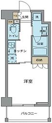 JR京葉線 潮見駅 徒歩4分の賃貸マンション 3階1Kの間取り