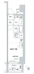 アイル川崎ステーションプラザIsle ワンルームの間取図画像