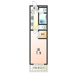 JR東海道・山陽本線 岸辺駅 徒歩10分の賃貸マンション 3階1Kの間取り