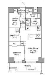 コンフォリア東葛西 4階2SLDKの間取り