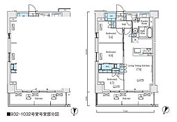 ロイヤルパークス赤羽ノース 9階3LDKの間取り