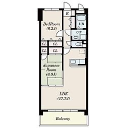 アティチヒロ 4階2LDKの間取り