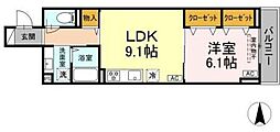 セレスティア西保木間 1LDKの間取図画像