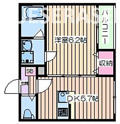 Osaka Metro谷町線 野江内代駅 徒歩5分の賃貸アパート 1階1DKの間取り