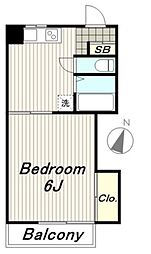ハイグレース 1Kの間取図画像